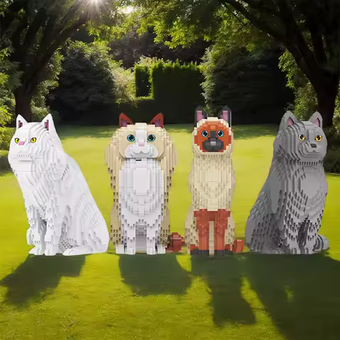 Mirco Particle Cat Building Blocks Toys Persina Cat Ragdoll Cat Siamese Cat Shorthair Blue Cat Deskt