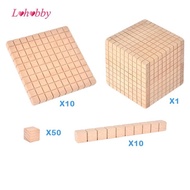 Lohobby Wooden Base Ten Blocks  Math Manipulative Math Games Early Math Learning Number of Blocks fo