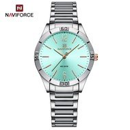 Naviforce นาฬิกาข้อมือผู้หญิงสไตล์แฟชั่น NF5029 สายสแตนเลส กันน้ำ ระบบอนาล็อก
