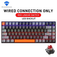 Machenike K500A-B84 Mechanical Keyboard 75% TKL Hot-Swappable Wired Gaming Keyboard 6-Color Backlit 