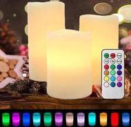 全城熱賣 - 3 LED蠟燭Set 連遙控器 蠟燭燈 燭光晚餐必備 聖誕大餐 浪漫約會 派對 表白 求婚#G889001721