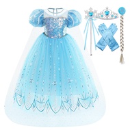 Frozen Elsa Dress Elsa Princess Dress Halloween Elsa Dress Children Summer Performance Dress