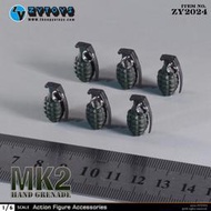 ZYTOYS 16比例 ZY2024：MK2 手榴彈 菠蘿彈 兵人模型越戰