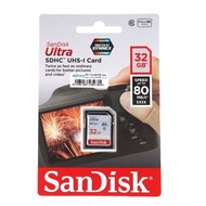 SanDisk เมมโมรี่การ์ด SD Card 32GB Class10 Ultra (80MB/s.)