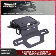 For KOVE 800X Rally 2025 License Plate Bracket 800X Pro 800X Super Adv Tail Tidy Fender Eliminator R