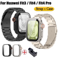Luxury Stainless Steel Strap Case For Huawei Watch Fit 3 Strap Metal Huawei watch Fit 4 Strap Full H