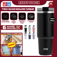Tyeso Tumbler  600ml/900ml Stainless Steel Bottle Water Bottle With Straw Botol Air 保温杯
