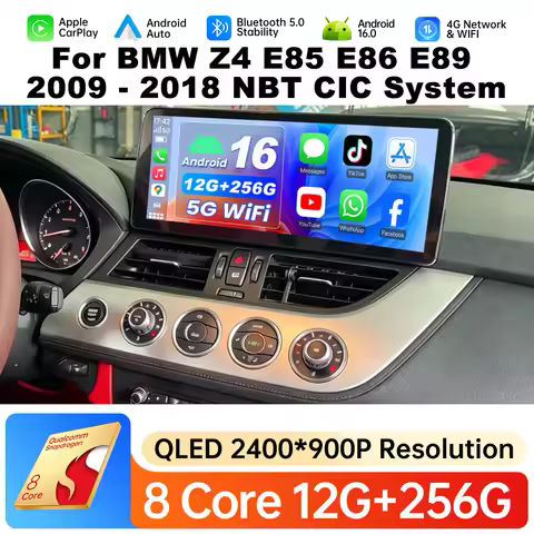 12.3 Inch Android for BMW Z4 E85 E86 E89 2009-2018 CIC NBT System Car Radio Stereo Head Unit Multime