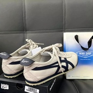 Onisuka Tiger Mexico 66 - Men's and Women's Sneakers with Cream and Grey Laces Synthetic Leather