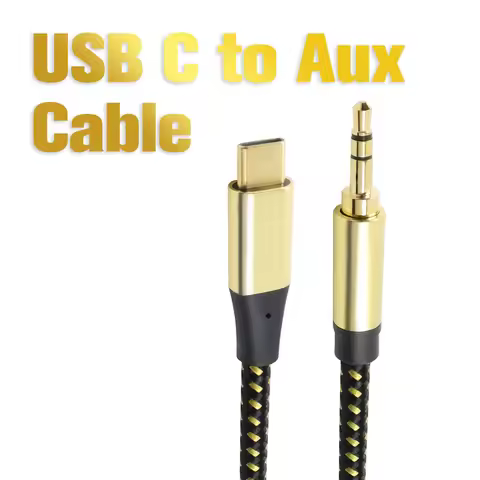 USB C to Aux Cable DAC Type C to 3.5mm Audio Jack Cable USB C to TRS Headphone Car Stereo Cord Adapt
