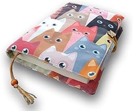 Fabric Novel Book Sleeve for Adult, Books Cover for Paperback, Cute Cats Pattern, Washable Book Prot