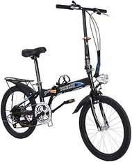 Tricycle Adult Adult Road Racing Bike Mountain Bikes 20in Foldable Bicycle for Adult ??7 Speed City Compact Suspension Bikes Aluminum Easy Folding Urban Bikes Commuters with Back Seat and Front Lamp