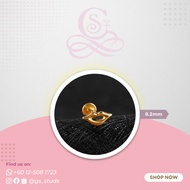 TITANIUM ASTM F-136  SIMPLE HOLLOW LIP DESIGN (GOLD)