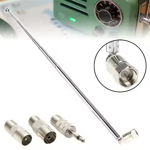FM with TV/3.5 Adapter F Type Wave Antenna 75 Ohm 86-106MHz Aerial