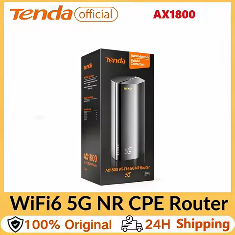 Tenda 5G NR LTE AX1800 WiFi6 SIM CPE Router Dual Band 2.4/5Ghz Speed up to 4.67Gbps Easy Mesh 2 Giga