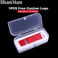 SHANDIAN (1PCS Free Custom Logo) USB 2.0 Flash Drive 128GB High Speed Pen Drive 64GB with Box Pendrive 32GB Business Gift Flashdrive 16GB Mini Thumbdrive 8GB Memory stick 4GB