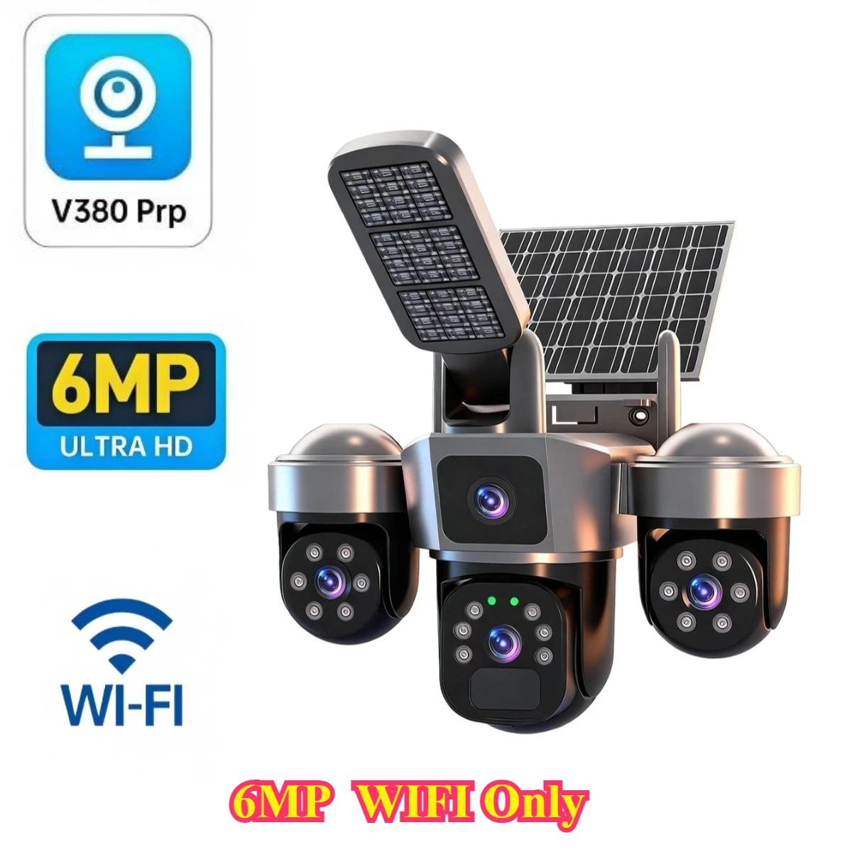 TDLกล้องวงจรปิดพลังงานแสงอาทิตย์ 6MP แบบหมุนอัตโนมัติ สำหรับภายนอกอาคาร ไร้สาย ตรวจจับความเคลื่อนไหว