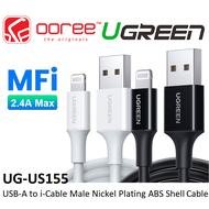 UGREEN US155 USB-A MALE TO I-CABLE CABLE 2.4A CHARGING CABLE WITH MFI CERTIFIED FOR CHARGING & DATA 