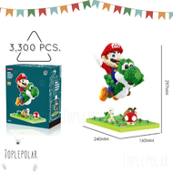 ชุดตัวต่อ นาโน Block LP200574 ชุดมาริโอ้ขี่โยชิ ขนาดใหญ่ จำนวน 3300 ชิ้น : ของเล่น ของสะสม ของขวัญ ร