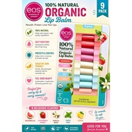 EOS 100% Natural Organic Lip Balm 9 Pack Hydrating Lip Care Moisturizing Sensitive Skin Lip Balm Set