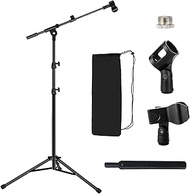 Lemxadd Tripod Mic Stand Floor Boom Arm for Shure SM58 SM57 SM48 Blue Yeti Samson Q2U Fifine K6 K688
