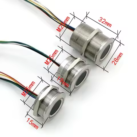 Y42A-R503 Circular Round Ring Indicator LED Control DC3.3V MX1.0-6Pin Capacitive Fingerprint Module 