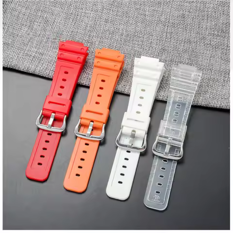 Anti-Allergy Resin Solid Stainless Steel Buckle Watch Strap for Casio GSHock Strap Dw5600 Gw5000 Gw5