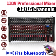 6/8/12/16 Channel 6 Music Modes Audio Mixer USB bluetooth Mixing Console Amplifier Computer Playback Phantom Power Effect 110V