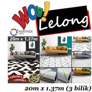 Tikar Getah 20m x 1.37m (4.5 kaki) Tikar Getah Sponge PVC Vinyl Carpet Flooring Rug Mat Home Decor
