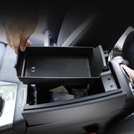 Black ABS Car Center Armrest Storage Box Organizer Tray Trim Accessories Fit For Mercedes-Benz A B C