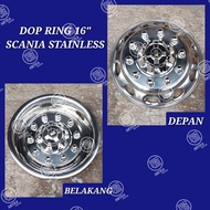 [2 Buah] VARIASI WHEELDOP TRUCK 16" SCANIA STAINLESS WILDOP WELDOP DOP RODA BAN TRUK CANTER DYNA DUT