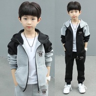 Children's Spring Suit Boys' Autumn Fashion Printed Sweater+Letter Trousers Casual 2-piece Set Kids 