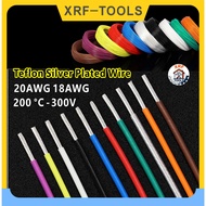 2Meter  Teflon Silver Plated Wire 20AWG HighTemperature Electronic Wire PTFE Teflon Signal Cable FEP