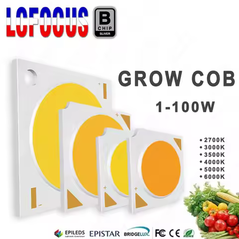 Hydroponice 3W 5W 10W 20W 30W 50W 100W COB LED Grow Light Chip Full Spectrum 400-840nm for Indoor Pl