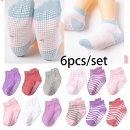 SALE  6pairs/SET baby Antiskid socks Floor socks non slip Toddler’s socks early education trampoline socks dispensing newborn girl boy footwear anti slip cute
