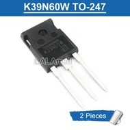 2pcs K39N60W TK39N60W TO-247 39N60 38.8A/600V N-Channel MOSFET Transistor New Original IC