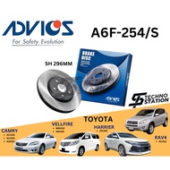 ADVICS Heavy Duty A6F-254/S Brake Disc Rotor Set Toyota Harrier Alphard Vellfire MNH10 ANH20 (FRONT)