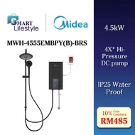 Midea 4.5kW Instant Electric Water Heater 4X* Hi-Pressure DC pump MWH-4555EMBPY(B)-BRS / DC pump 3.8