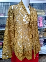 "promo"kebaya brokat lengan panjang ada kutu baru /pakaian wanita tradisional kebaya brokat semi pra