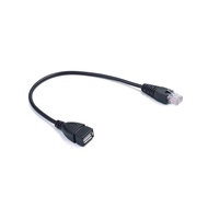 1PCS USB A Female to Ethernet Cable RJ45 8P Male Adapter RJ45 to USB AF Adapter Cable 0.3 Meters