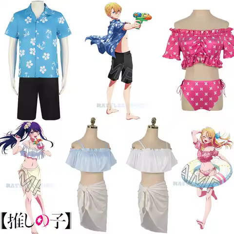 Anime Oshi No Ko Ai Hoshino Aqua Ruby Cosplay Suit Swimwear Skirt Bikini Halloween Costume Play Part