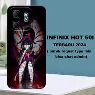 CC11 Flexible rubber softcase/ for Infinix Hot 50i 2024 anime character Motif/ Latest Infinix Hot 50