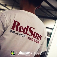 ATTITUDE JDM Modified Initial Text REDSUNS Red Sun Cotton Print Short Sleeve T-Shirt