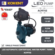 LEO AUTOMATIC CENTRIFUGAL WATER PUMP (1"X1")(20UF) (0.75KW,1.0HP,240V,1PH,50HZ) (30-100L/MIN - 33-16