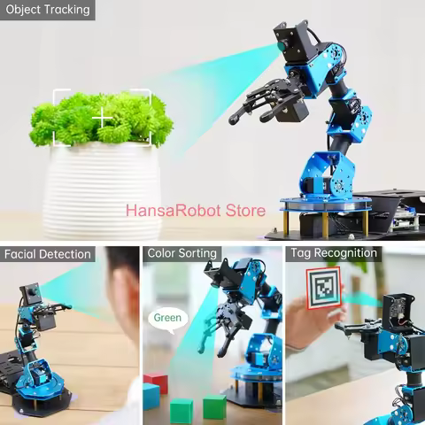 Hiwonder 1KG Load ArmPi FPV AI Vision Raspberry Pi 5 ROS Robotic Arm Manipulator with Python Open So