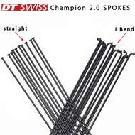 Bicycle Spokes DT Swiss Champion 2.0 Round Stainless steel Spokes J-bend/straight Pull Head Bicycle 