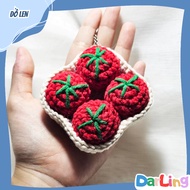 Handmade crochet tomato blister keychain [2c]