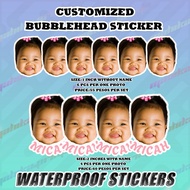 Customized Bubble Head Vinyl Sticker- Glossy Waterproof Vinyl Sticker