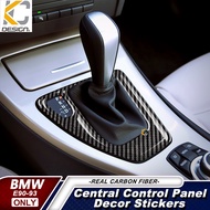 BMW E90 E91 E92 E93 Interior accessaries Carbon Fiber Stickers Gear Shift Control Panel Trim Car stickers and decals