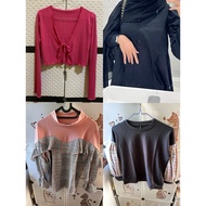 Prelove cardi/ blouse long black dress